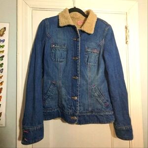 Fox brand Y2K trimmed collar denim jacket